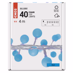 LED fényfüzér, cseresznye – golyók 2,5 cm, 4 m, kültéri és beltéri, kék, időzítő thumbnail 6