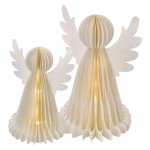 Karácsonyi papír angyalok állvánnyal, 2 db, 28/38 cm, belső thumbnail 1