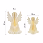 Karácsonyi papír angyalok állvánnyal, 2 db, 28/38 cm, belső thumbnail 3