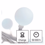 LED fényfüzér, cseresznye – golyók 2,5 cm, 4 m, kültéri és beltéri, hideg fehér, időzítő thumbnail 8