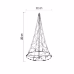 LED karácsonyfa, 180 cm, kültérre és beltérre, meleg fehér thumbnail 3