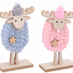 ARTICASA Xmas wood sheep 2as 8,5x5x21cm 110gr CT WD BC thumbnail 1