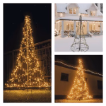 LED karácsonyfa, 180 cm, kültérre és beltérre, meleg fehér thumbnail 4