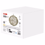 LED karácsonyi bálok - 200 LED, kültéri és beltéri, meleg fehér thumbnail 2