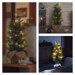 LED karácsonyfa, 50 cm, kültérre és beltérre, meleg fehér, időzítő thumbnail 4