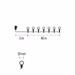 LED karácsonyi fényfüzér, cseresznye – golyók, 48 m, kültéri és beltéri, hideg fehér, időz thumbnail 10