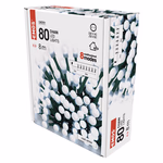 LED karácsonyi fényfüzér, cseresznye – golyók, 8 m, kültéri s beltéri, hideg fehér, progr thumbnail 7