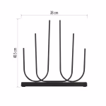 LED gyertyatartó, fém, fehér, 40 cm, 2x AA, beltéri, meleg fehér thumbnail 2