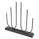 LED gyertyatartó, fém, fehér, 40 cm, 2x AA, beltéri, meleg fehér thumbnail 1