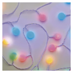 LED fényfüzér, cseresznye – golyók 2,5 cm, 4 m, kültéri és beltéri, többszínű, időzítő thumbnail 2