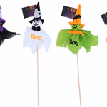 ARTICASA Ghost on wooden stick 4as Hallow ⌀4.5x50cm 12gr PES HT thumbnail 1