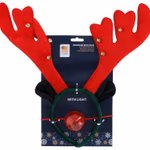 ARTICASA Xmas hat deer with nose 2pc 33x2x35cm 50gr PES TOCincb 3xLR41 1.5v thumbnail 1