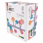 LED fényfüzér, cseresznye – golyók 2,5 cm, 4 m, kültéri és beltéri, többszínű, időzítő thumbnail 7