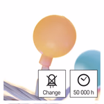 LED fényfüzér, cseresznye – golyók 2,5 cm, 4 m, kültéri és beltéri, többszínű, időzítő thumbnail 8