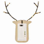 LED dekoráció, fa -rénszarvas, 16 cm, 2x AAA, beltéri, meleg fehér, időzítő thumbnail 6