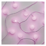 LED fényfüzér, cseresznye – golyók 2,5 cm, 4 m, kültéri és beltéri, rózsaszínű, időzítő thumbnail 2