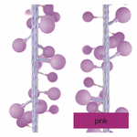 LED fényfüzér, cseresznye – golyók 2,5 cm, 4 m, kültéri és beltéri, rózsaszínű, időzítő thumbnail 4