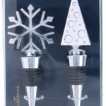 Karácsonyi üvegdugó fém 2db 12,5x4,5x0,2cm thumbnail 1