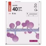 LED fényfüzér, cseresznye – golyók 2,5 cm, 4 m, kültéri és beltéri, rózsaszínű, időzítő thumbnail 6