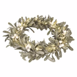 LED dekoráció - fagyöngy koszorú, 3x AA, meleg fehér, időzítő thumbnail 1