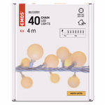 LED fényfüzér, cseresznye – golyók 2,5 cm, 4 m, kültéri és beltéri, meleg fehér, időzítő thumbnail 6