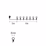 LED fényfüzér, cseresznye – golyók 2,5 cm, 4 m, kültéri és beltéri, meleg fehér, időzítő thumbnail 11