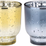 ARTICASA Xmas candle holder ⌀9cm 2as si ⌀9x10cm 300gr GL BC -  thumbnail 1