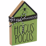 ARTICASA Halloween house deco 4as Hallow 8.5x1,5x12.7cm 100gr MDF/BURLAP BC thumbnail 3