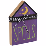 ARTICASA Halloween house deco 4as Hallow 8.5x1,5x12.7cm 100gr MDF/BURLAP BC thumbnail 5