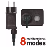 LED karácsonyi fényfüzér – tobozok, 9,8 m, kültéri és beltéri, hideg fehér, programokkal thumbnail 7