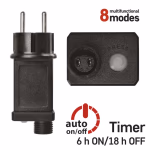 LED karácsonyi fényfüzér, 4 m, kültéri és beltéri, hideg fehér, progr, időz. thumbnail 5