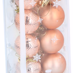 CHRISTMAS GIFTS Karácsonyfadísz gömb 20db 4x4x4cm 4gr PP műanyag thumbnail 1