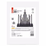 LED gyertyatartó, fekete, 27,5 cm, 3x AA, beltéri, meleg fehér, időzítő thumbnail 2