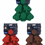 Szilikon sütőforma karácsonyi 3színben 22.5x18.5x2,5cm thumbnail 1