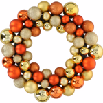 CHRISTMAS GIFTS Karácsonyi gömb koszorú 55db réz 36x8cm 250gr PP műanyag thumbnail 1