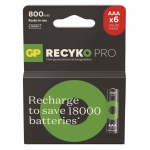 GP ReCyko Pro NiMH újratölthető elem HR03 (AAA) 800mAh 6db. 1500+ töltési ciklus thumbnail 2