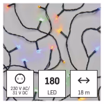 LED karácsonyi fényfüzér, 18 m, kültéri és beltéri, többszínű, progr, időz. thumbnail 3