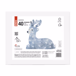 LED karácsonyi szarvas, 27 cm, kültéri és beltéri, hideg fehér, időzítő thumbnail 4