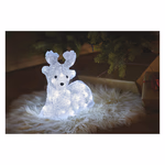 LED karácsonyi szarvas, 27 cm, kültéri és beltéri, hideg fehér, időzítő thumbnail 7