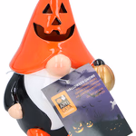 ARTICASA Halloween gnome with LED Hallow 9x7,5x13cm 170gr CE HT incb 2xLR44