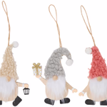 ARTICASA Xmas gnome hanger 3as 10x5x23cm 16gr WD PES HT -  thumbnail 1