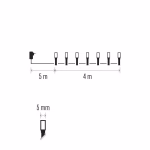 LED karácsonyi fényfüzér, 4 m, kültéri és beltéri, meleg fehér, progr, időz. thumbnail 4