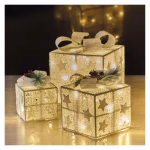 LED díszes ajándékok, 3 méret, beltéri, meleg fehér thumbnail 4