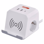 EMOS Hosszabbító/elosztó (kocka) 2 m / 2 aljzat / fehér / 2×USB-A+1×USB-C+Qi / 1,5 mm2 thumbnail 4