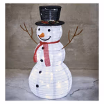 LED összeszerelhető hóember, 90 cm, kültéri és beltéri, hideg fehér thumbnail 4