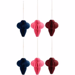 Papír karácsonyfadísz 6db 8x10cm thumbnail 2