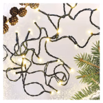 LED karácsonyi fényfüzér, 8 m, kültéri és beltéri, meleg fehér, progr, időz. thumbnail 6