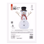 LED összeszerelhető hóember, 90 cm, kültéri és beltéri, hideg fehér thumbnail 6