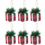 ARTICASA Xmas package tree hanger 6pc 5x5x5cm 134gr PE Sponge, PES, PET thumbnail 2