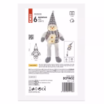 LED karácsonyi ülő hóember, 31 cm, 3× AA, beltérre, meleg fehér thumbnail 5